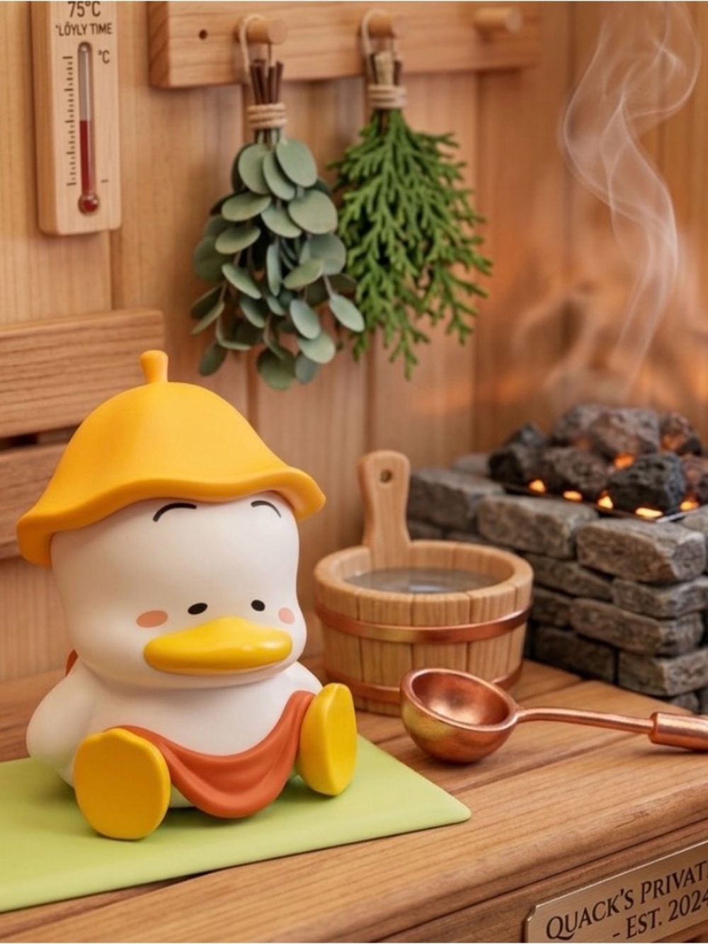 🦆 Ahirunopekkle (Pekkle) Let’s Take a Sauna Figure 🐥 Sanrio